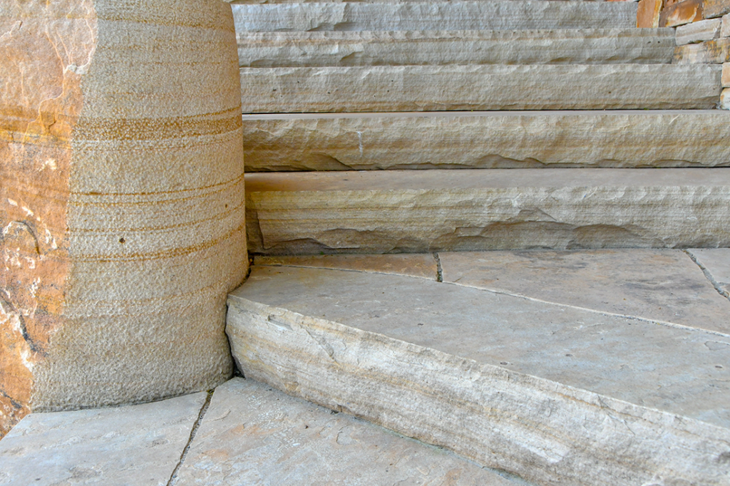 Entryway. Colorado buff sandstone.